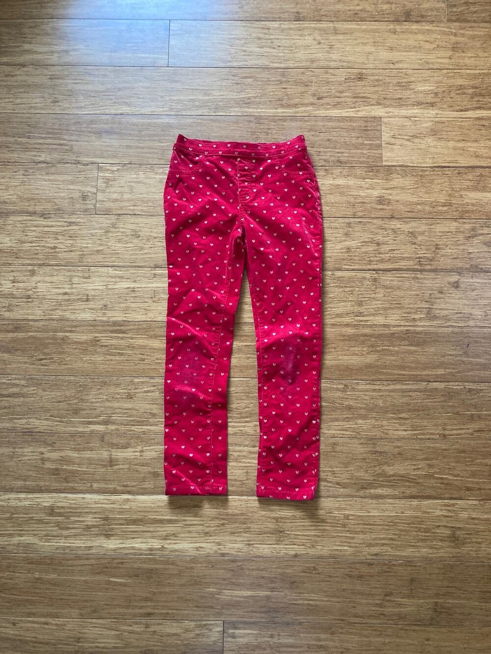 Garanimals Red Heart Polkadots Corduroy Pull On Pants, Size 8